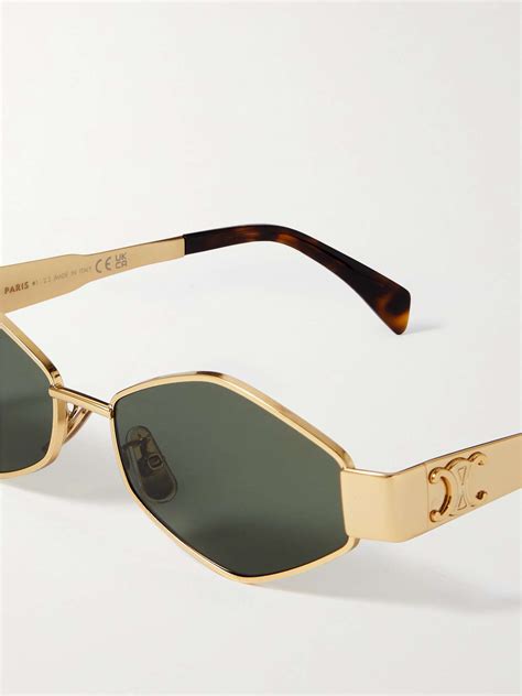 celine gold and black sunglasses|Celine sunglasses triomphe gold.